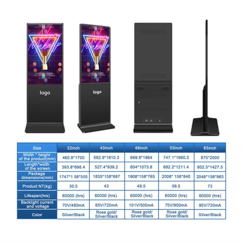 32 Inch Floor Stand LCD Android Totem Digital Signage | FUNLCD